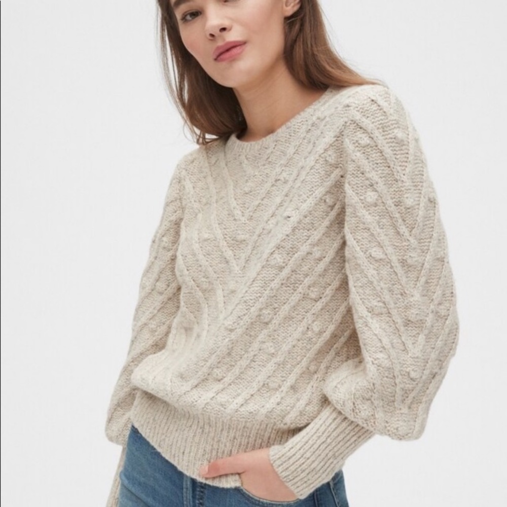 GAP Oatmeal Bobble Sweater Size XS